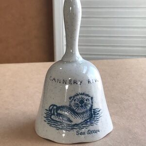 Sea Otter Ceramic Bell From Cannery Row Monterey, Calif Souvenir